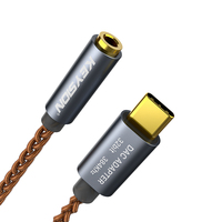 KEYSION HIFI DAC wzmacniacz słuchawkowy rodzaj USB C na gniazdo Jack do słuchawek 3.5mm adapter audio 32bit 384kHz dekoder cyfrowy konwerter AUX 2